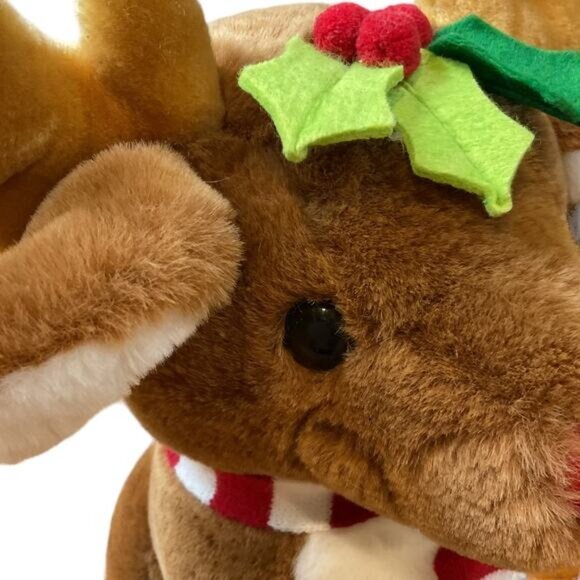 1986 Dakin Red Nose Reindeer Christmas Plush Stuffed Animal Toy Vintage - Picture 9 of 9